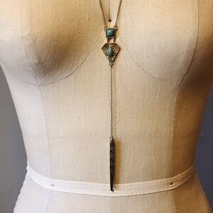 Gold and Turquoise Delicate Festival Necklace